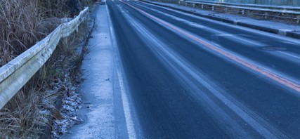 路面の凍結　1月14日